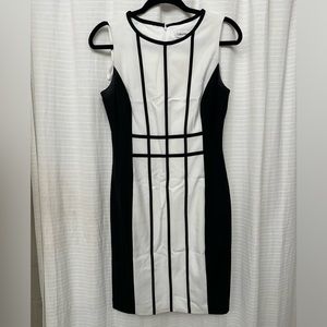 Calvin Klein Black and White Business Dress - Size 6